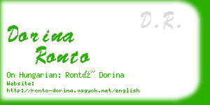 dorina ronto business card